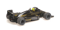 Lotus Renault - 98T n°12 (1986) 1:43- Ayrton Senna - Dirty Version - W/ Driver -  Minichamps