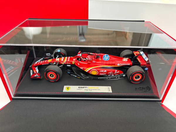 Ferrari - F1 SF-24 n°16 (2024) 1:18 Luxury Case - Charles Leclerc - Pole Position Monaco GP  Limited 50 pcs- BBR