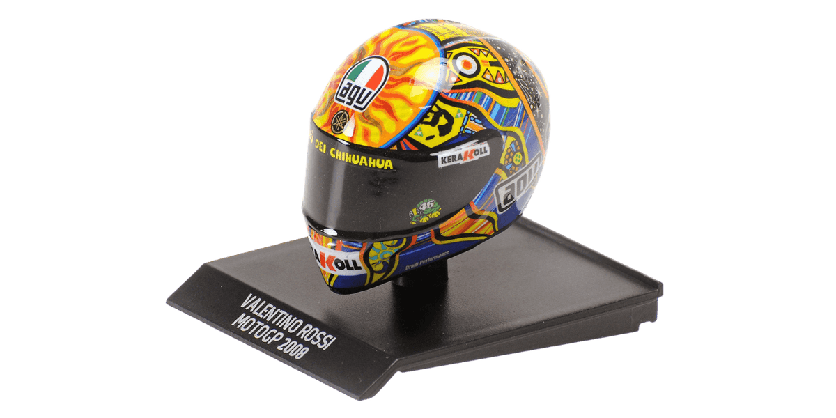 CASCO VALENTINO ROSSI MOTOGP 2008 - 1/10 - Minichamps