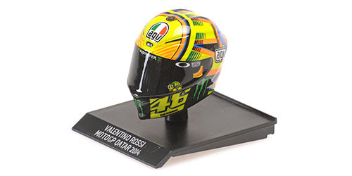 CASCO VALENTINO ROSSI MOTOGP QATAR 2014 - 1/10 - Minichamps