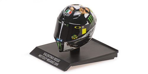 CASCO VALENTINO ROSSI MOTOGP MISANO 2016 - 1/10 - Minichamps