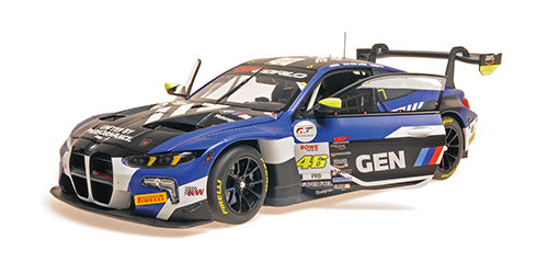 BMW M4 GT3 EVO TEAM WRT VALENTINO ROSSI VAN DER LINDE WEERTS WINNER 8 HOUR INDIANAPOLIS 2025 - 1/18 - Minichamps