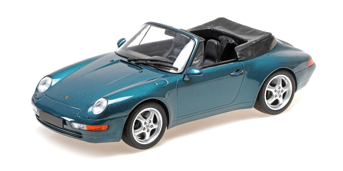 PORSCHE 911 (993) CABRIOLET GREEN METALLIC 1994 - 1/18 - Minichamps