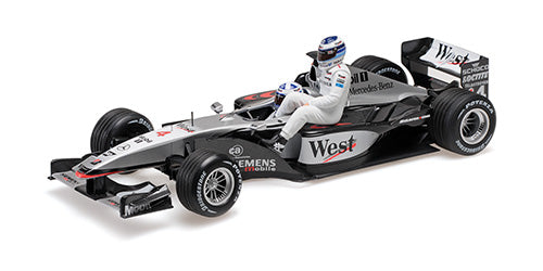 McLAREN MERCEDES MP4/16 DAVID COUTHARD WITH MIKA HAKKINEN RIDING SPANISH GP 2001 - 1/18 - Minichamps
