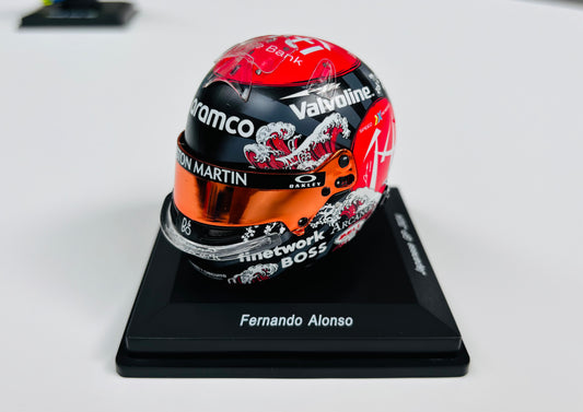 Fernando Alonso - Helmet - 1:5 (2024) - Japanese GP - Spark