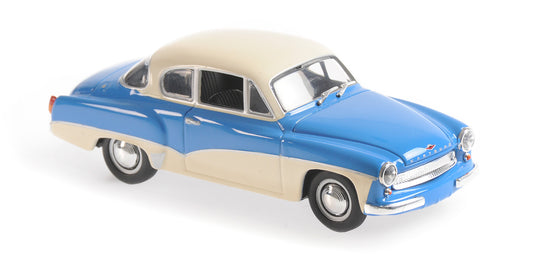 WARTBURG A311 COUPE’ BLUE & WHITE 1958 - 1/43 - Minichamps