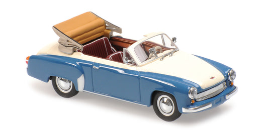 WARTBURG A 311 CABRIOLET GREY & WHITE 1958 - 1/43 - Minichamps