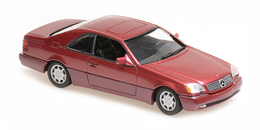 MERCEDES BENZ 600 SEC COUPE RED METALLIC 1992 - 1/43 - Minichamps
