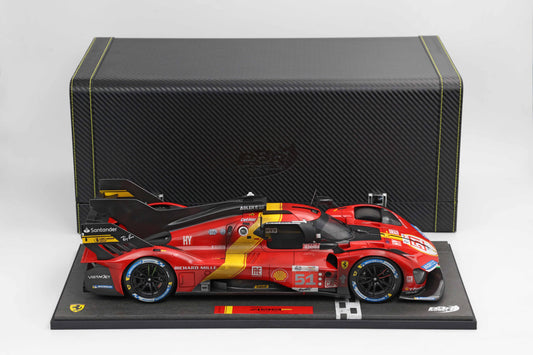FERRARI 499P WINNER LE MANS 2023 CAR N.51 CON USURE FINE GARA PILOTA PIER GUIDI-CALADO-GIOVINAZZI 1:12 - BBR Models - BBR1219DIRTY