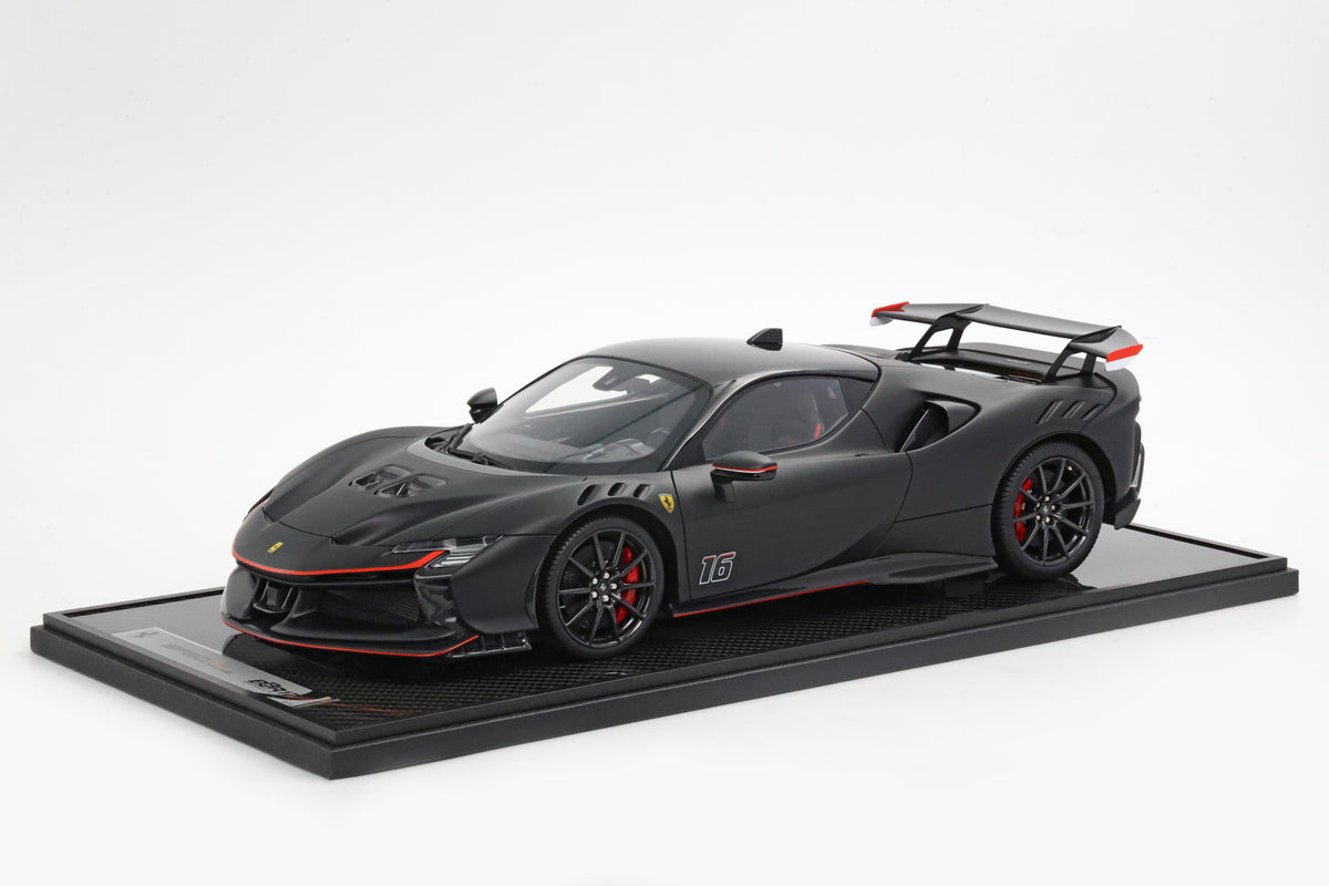 FERRARI SF90 XX STRADALE #16 MATT BLACK 1:12 - BBR Models - BBR1220CL