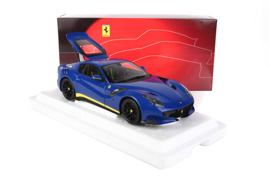 FERRARI F12 TDF AZZURRO DINO E DETTAGLIO GIALLO ULTIMI PEZZI 1:18 - BBR Models - BBR182100A2