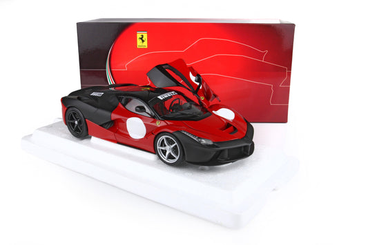 FERRARI LAFERRARI TEST 2012 APRIBILE DIECAST - POLIFOAM BASE ROSSO CORSA 322 E NERO OPACO EXCLUSIVE BBR 1:18 - BBR Models - BBR182236