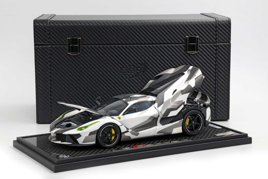 FERRARI LAFERRARI 2012 APRIBILE DIECAST - SPECIAL BOX CAMOUFLAGE VETRINA INCLUSA 1:18 - BBR Models - BBR182243DIESP