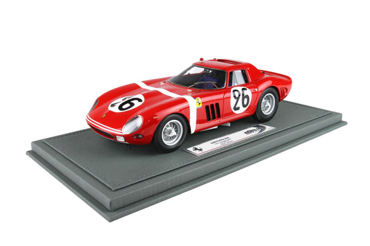 FERRARI 250 GTO 24 H LE MANS 1964 S/N 5571 GT CAR N. 26 HUGUS - ROSINSKI 1:18 - BBR Models - BBR1846C