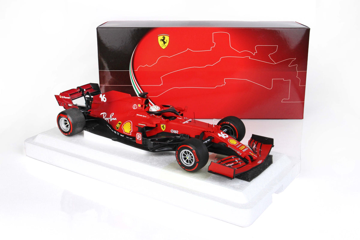 FERRARI SF21 GRAN PREMIO DEL MADE IN ITALY E DELL EMILIA ROMAGNA C. LECLERC CAR N. 16 RED SOFT TIRES 1:18 - BBR Models - BBR211816DRY