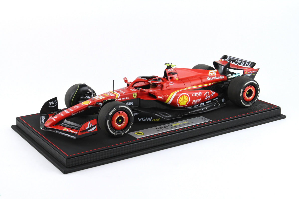 FERRARI SF24 AUSTRALIAN GP 2024 DIECAST - LUXURY PACKAGING C. SAINZ-PRIMO CLASSIFICATO 1:18 - BBR Models - BBR241855DIE
