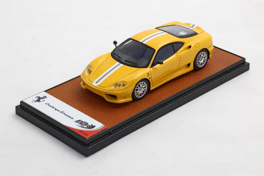 FERRARI 360 CHALLENGE STRADALE GIALLO MODENA CON BANDIERA ITALIANA 1:43 - BBR Models - BBR273B