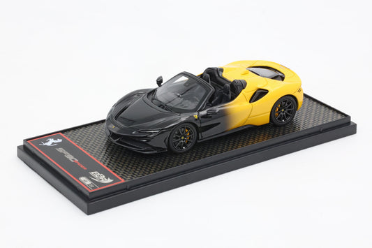 FERRARI SF90 SPIDER BICOLOR GIALLO MODENA - NEW BLACK DAYTONA 1:43 - BBR Models - BBRC244GNB
