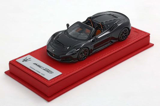 MASERATI MC20 CIELO - BASE IN VERA PELLE NERO LUCIDO 1:43 - BBR Models - BBRC276GBDLR