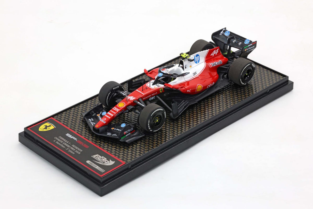 FERRARI SF26 F1 CHINESE GRAND PRIX - METAL DIECAST HAMILTON - TERZO POSTO 1:43 - BBR Models - BBRC332A44