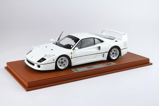 FERRARI F40 BIANCO E CERCHI ARGENTO BBR-KYOSHO 1:18 - BBR Models - BBRKS014