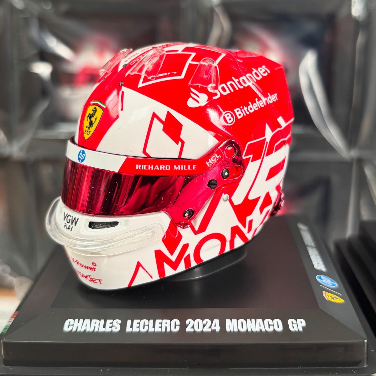 Charles Leclerc - Helmet 1:5 - 2024 - Winner Monaco GP - Looksmart