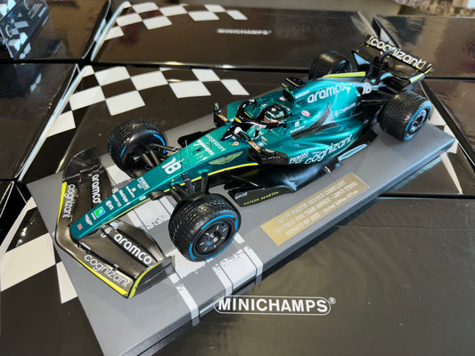 Aston Martin - AMR22 n°18 (2022) 1:18 - Bahrain GP - Lance Stroll - Minichamps