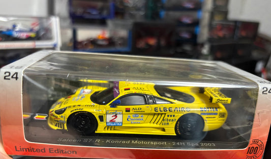 Saleen - S7-R n°2 (2003) 1:43 - 24h SPA GP - E.Van De Poele - T. Seiler - F. Konrad - W. Lechner - Yellow - Spark
