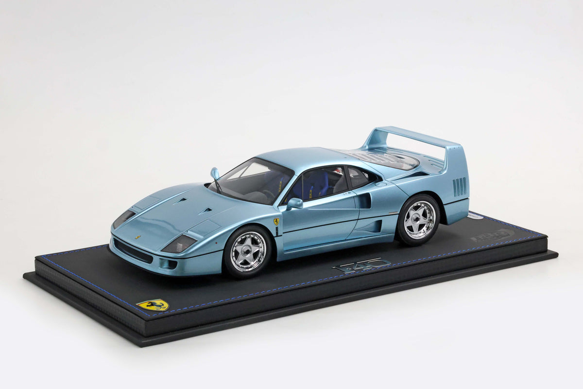 FERRARI F40 1987 HYPERION BLUE 1:18 - BBR Models - P18151I