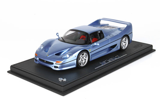FERRARI F50 COUPE 1995 MET. LIGHT BLU 1:18 - BBR Models - P18189G