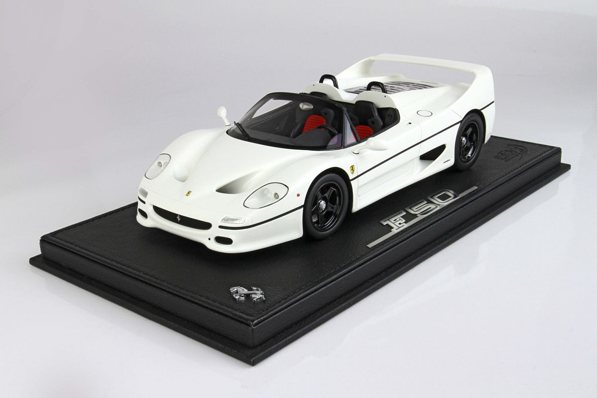 FERRARI F50 COUPE 1995 SPIDER VERSION BIANCO AVUS RUOTE RACE 1:18 - BBR Models - P18190F1