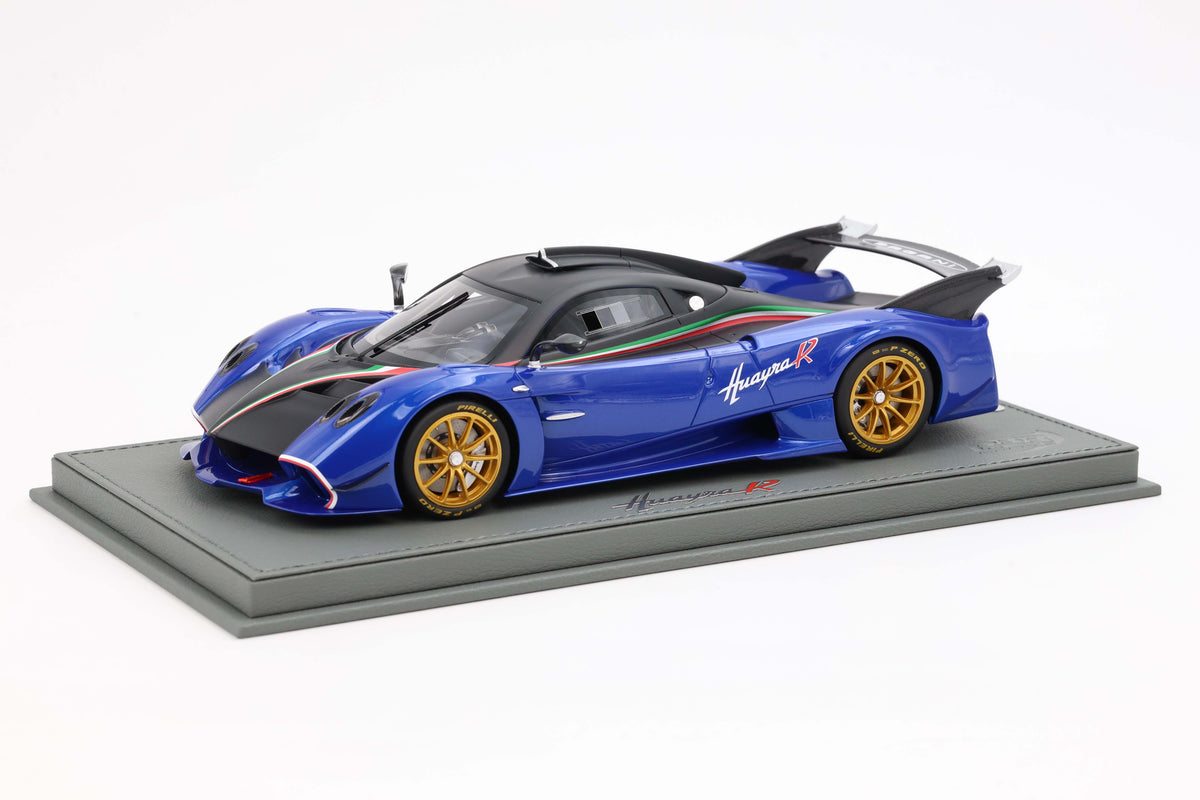 PAGANI HUAYRA R NERO OPACO E BLU FRANCIA 1:18 - BBR Models - P18218E