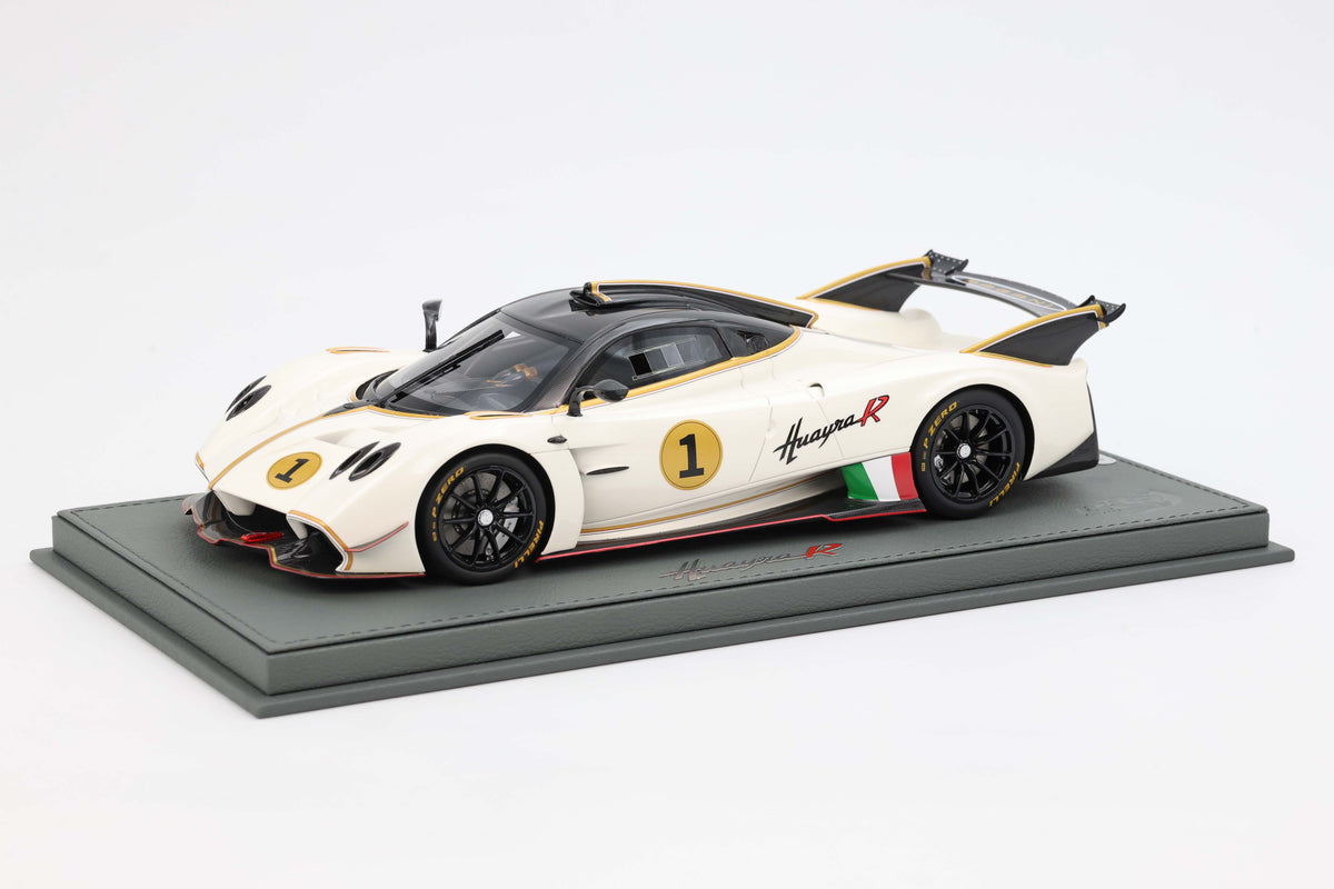 PAGANI HUAYRA R BIANCO BENNY E TETTO CARBONIO LUCIDO 1:18 - BBR Models - P18218H