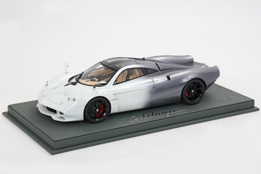 PAGANI HUAYRA CODALUNGA BIANCO MALTA - GRAY SHADE 1:18 - BBR Models - P18228E