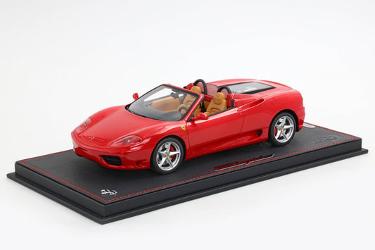 FERRARI 360 MODENA SPIDER CAMBIO AUTOMATICO ROSSO CORSA - BEIGE 1:18 - BBR Models - P18232A