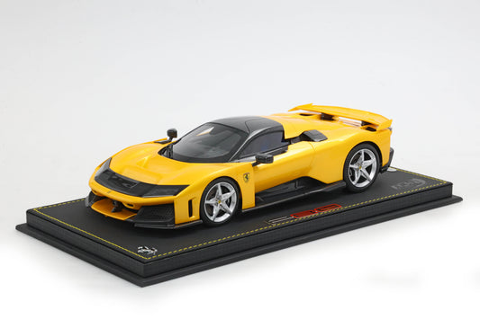 FERRARI F80 OPTIONAL CARBONIO GIALLO TRISTRATO WHEELS SILVER 1:18 - BBR Models - P18253B