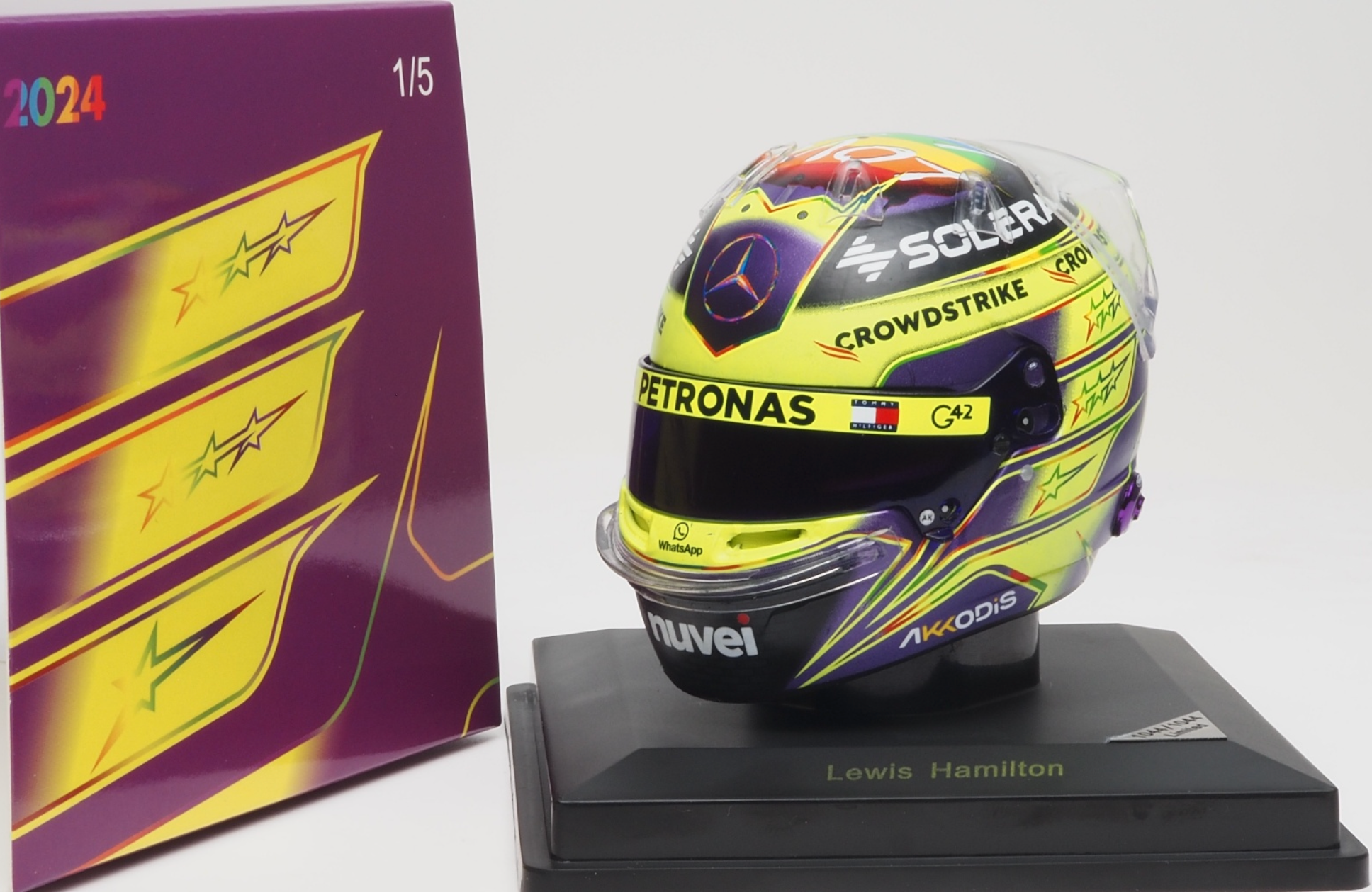 Casque Spark 1/5 Lewis Hamilton – GP D'Espagne 2024 – Édition Limitée – Neuf