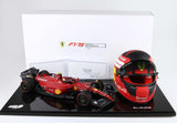 Ferrari F1-75 (2022) - Bahrain GP - C.Sainz - Modello Diecast 1:18 + Casco 1:2 - BBR