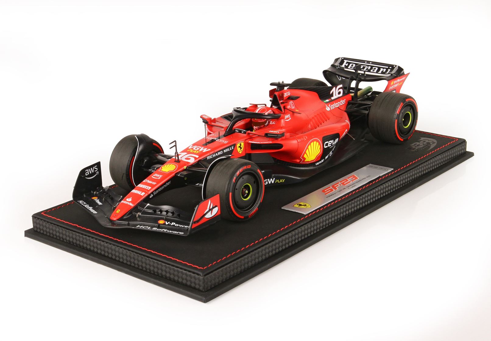 Ferrari SF-23 Bahrain GP 2023 (With Showcase) 1:18 - CHARLES