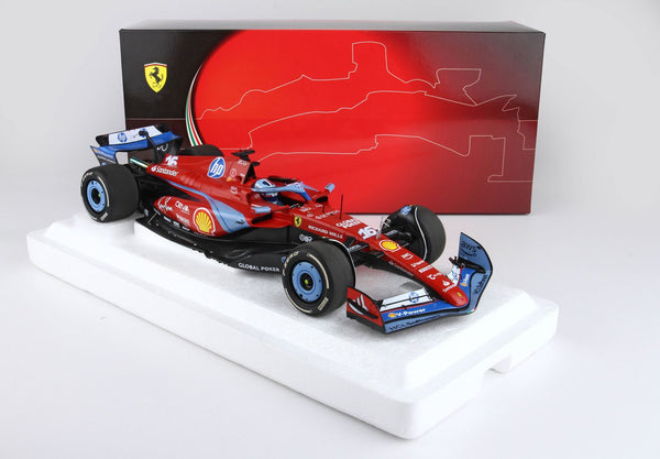 Ferrari - F1 SF-24 n°16 (2024) 1:18 - USA Miami GP - Charles Leclerc - Polyfoam -Blue Livery - BBR