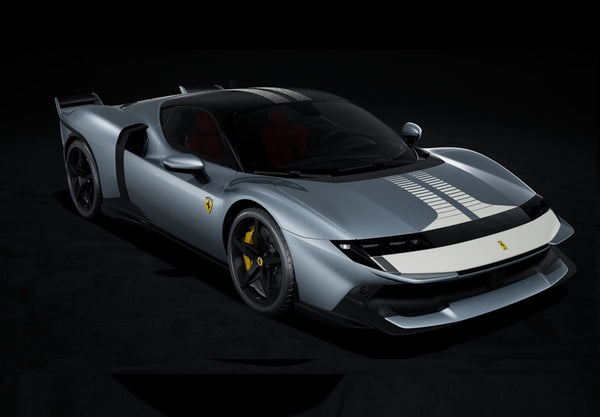 Ferrari 849 Testarossa (2025) 1:43 - Assetto Fiorano - Grigio Titanio Opaco & Striscia Bianca - Press Version - BBRC329A - BBR