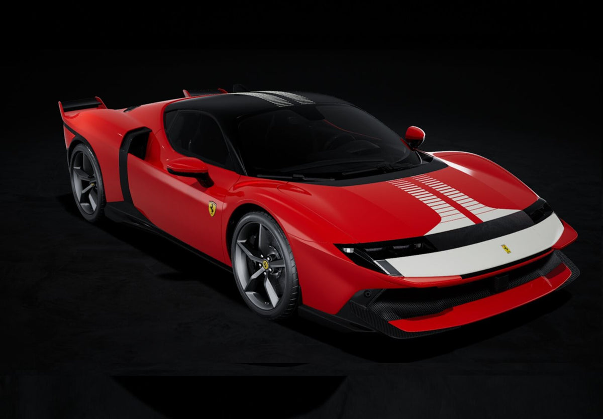 Ferrari 849 Testarossa (2025) 1:43 - Rosso Fiammante & White Stripe - Assetto Fiorano - BBRC329B - BBR