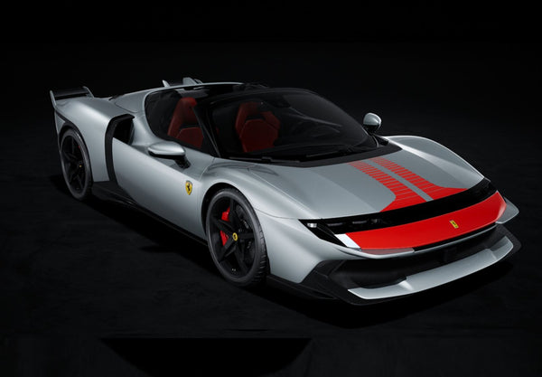 Ferrari 849 Testarossa Spider (2025) 1:43 - Assetto Fiorano - Grigio Squalo & Red Stripe - BBRC331A - BBR