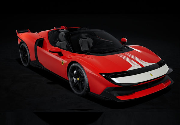 Ferrari 849 Testarossa Spider (2025) 1:43 - Rosso Corsa & White Stripe - Assetto Fiorano -  BBRC331B - BBR