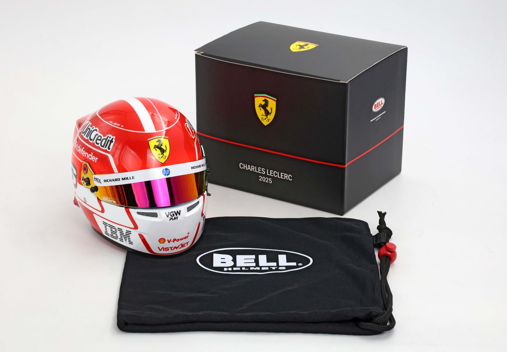 bell ferrari helmet Charles Leclerc 2025 Helmet Ferrari - 1:2