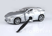 Ferrari - Purosangue 1:43 - Diecast - Apribile - Panoramic Roof - Grigio Titanio - BBR