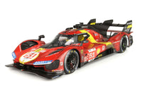 Ferrari 499P Hypercar N*51 2023 1:18 - Le Mans Winner Dirty END OF THE RACE -  Plexi Case - BBR