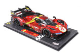 Ferrari 499P Hypercar N*51 2023 1:18 - Le Mans Winner Dirty END OF THE RACE -  Plexi Case - BBR