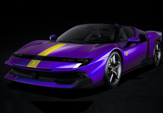 Ferrari 849 Testarossa Spider (2025) 1:18 - Viola Hong Kong & Yellow Stripe - P18277D - BBR