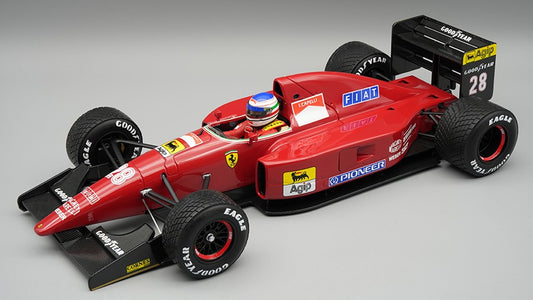 FERRARI F92A N.28 SPAIN GP 1992 IVAN CAPELLI RAIN TYRES W/DRIVER 1:18 - Tecnomodel - TMD18338B